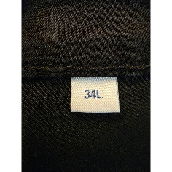 ARIAT DENIM Trouser Flare Black Corduroy Pants Size 34L Frayed Hem - Picture 5 of 10